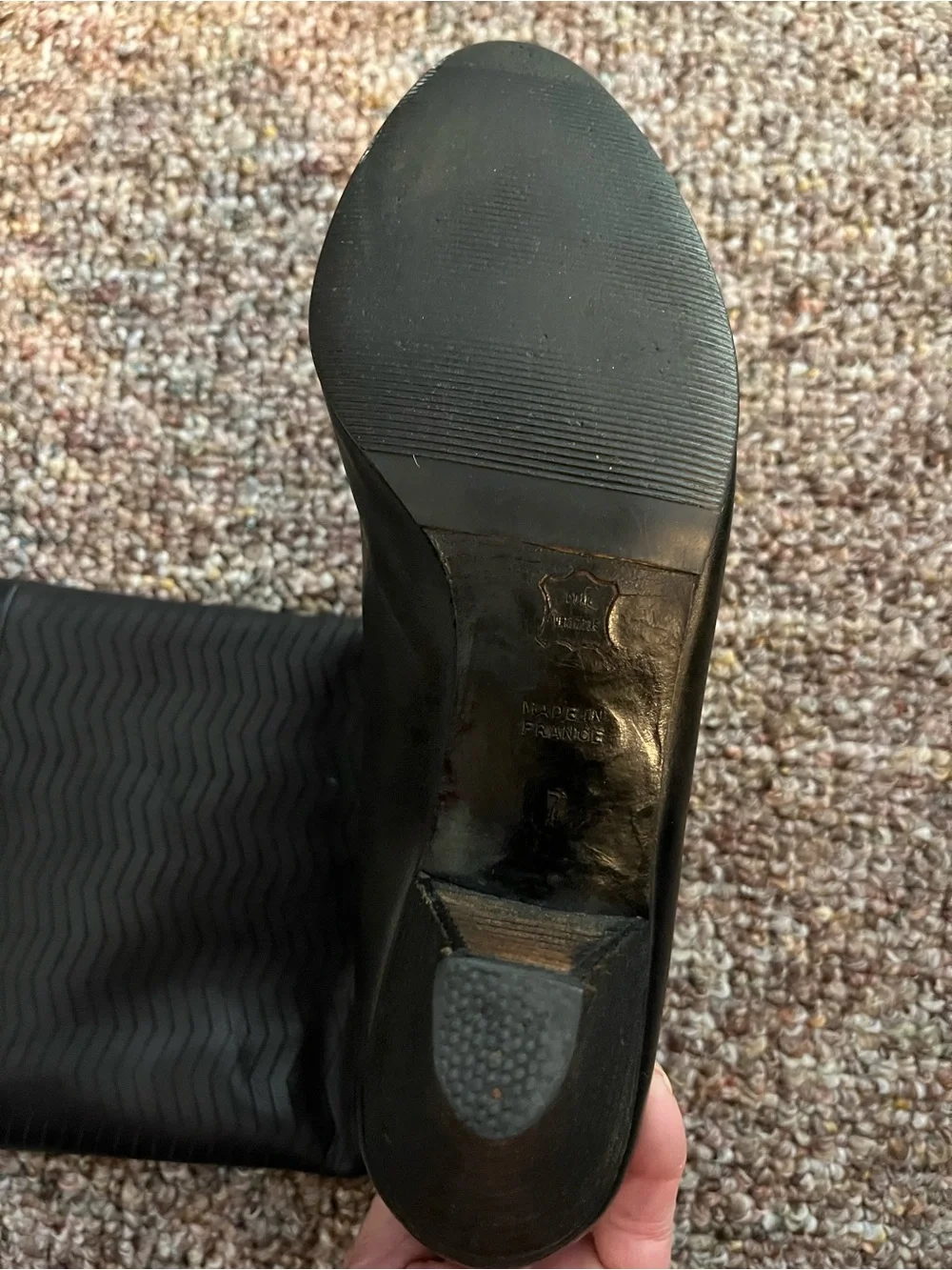 Vintage Xavier Danaud Paris black leather boots